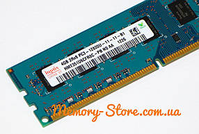 Оперативна пам'ять для ПК Hynix DDR3 4Gb 2Rx8 PC3-12800 1600MHz Intel і AMD, б/в, фото 3