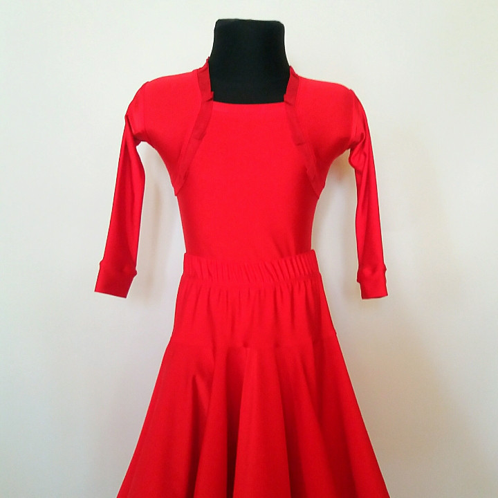 Бейсік рейтингове сукню на 7-8 років червоне (знімна спідниця)
