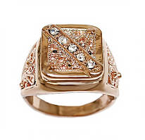 Друкування фірми Ailina. Булат. Напилення: позолота з кр.від. Камені: білий циркон.Є з 20 по 23 р. 12 шт. в уп.