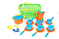 Детский набор посуды в корзинке Kinder Way 04-437