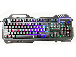 USB провідна комп'ютерна клавіатура MHZ GK-900 KW 900 Black з підсвіткою