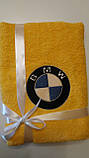 BMW Рушник махровий,банний 70x140 з вишивкою логотип BMW. Вишивка емблеми Вашого автомобіля., фото 5