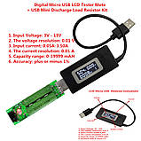 USB тестер KCX-017 (Charger Doctor) + навантажувальний резистор комплект, фото 7