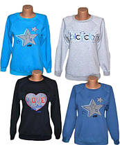 Батник жіночий демісезонний 03636 Спортивний з вишивкою двохнитка