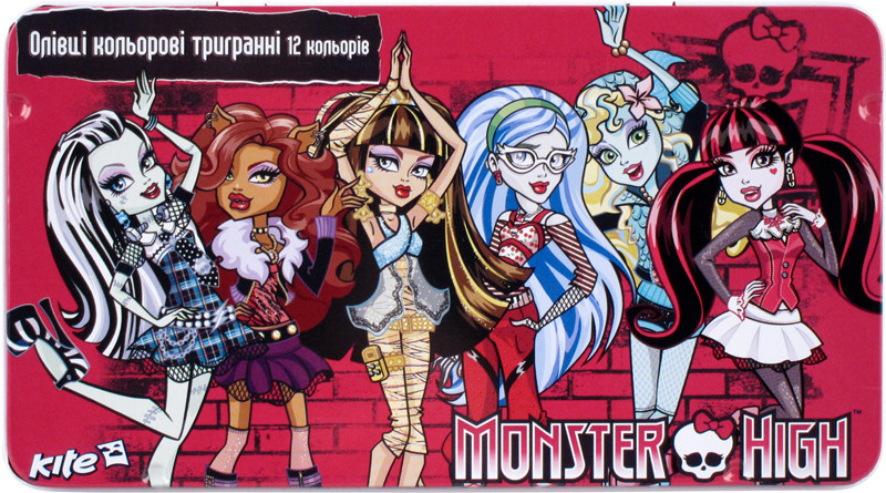 Олівці кольорові Monster High, 12 кольорів