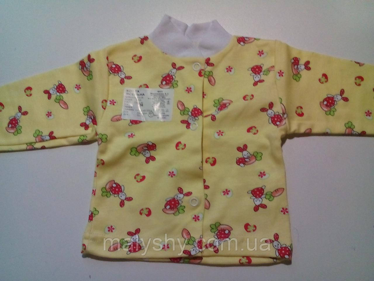 Кофточка ясельна 8309 зріст 50,56, розмір 36 ЖЕЛТАЯ, фото 1