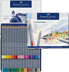 Акварельні олівці Faber-Castell Goldfaber Aqua в металевій коробці, 48 кольорів, 114648