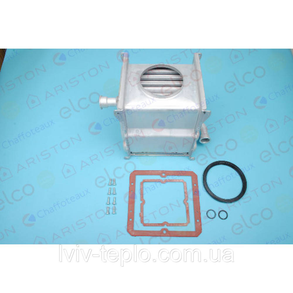 65114230 Головний теплообмінник на конденсаційний газовий котел Ariston CARES PREMIUM, Chaffoteaux INOA GREEN