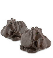 Набір сіль-перець із фарфору Бегемоти