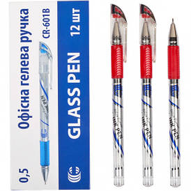 Ручка гелева 601В Колор червона