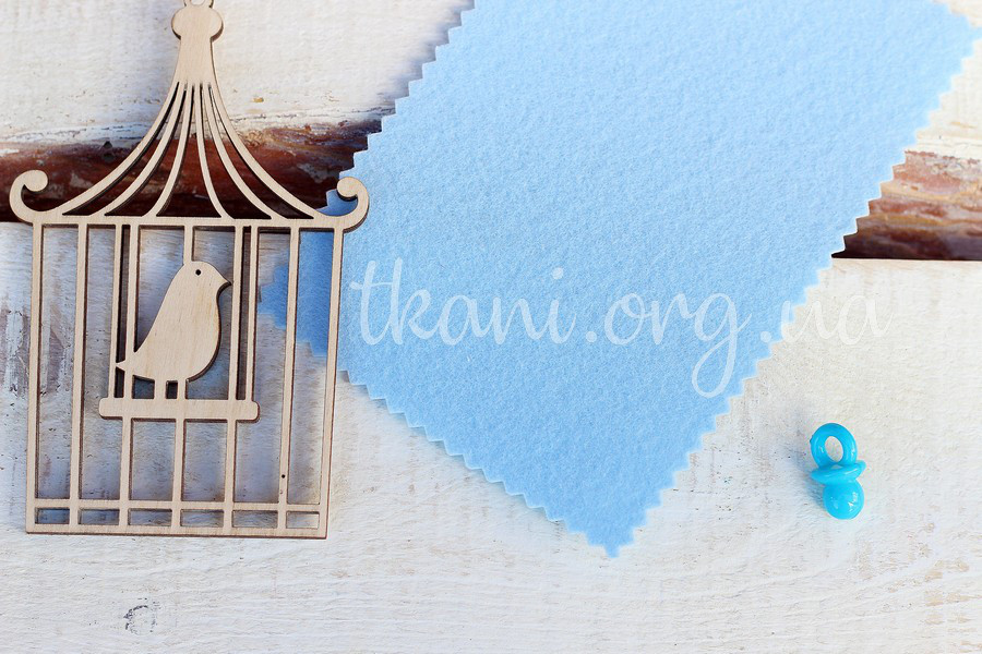 Фетр корейський жорсткий 1,2 мм для рукоділля і творчості 20*30см, 925, світло-блакитний, фото 1