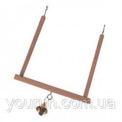 Karlie-Flamingo Wooden Swing КАРЛІ-ФЛАМІНГО СВІНГ дерев'яні гойдалки для птахів, з дзвоником