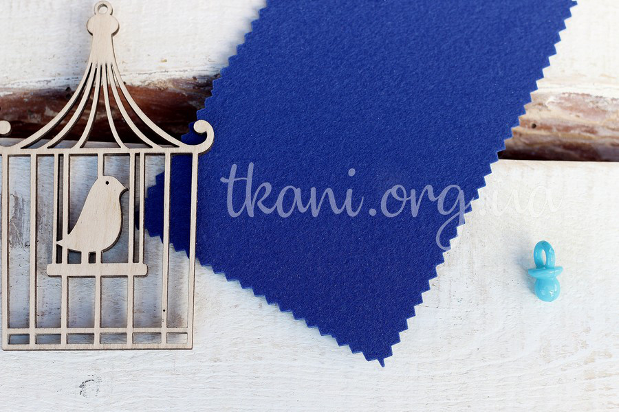 Фетр корейський жорсткий 1,2 мм для рукоділля і творчості 20*30см, 855, синій, фото 1