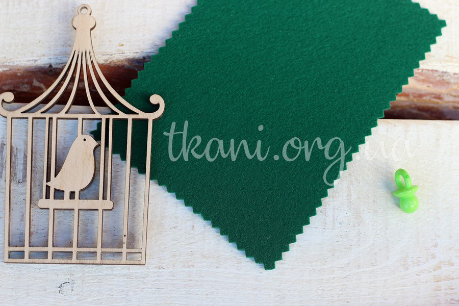 Фетр корейський жорсткий 1,2 мм для рукоділля і творчості 20*30см, 868, зелений, фото 1