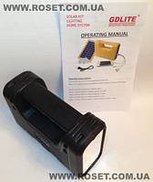 Портативный аккумуляторный фонарь c солнечной батареей GDLITE GD-8017А
