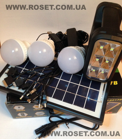 Портативный аккумуляторный фонарь c солнечной батареей GDLITE GD-8017А - фото 3 - id-p59267719