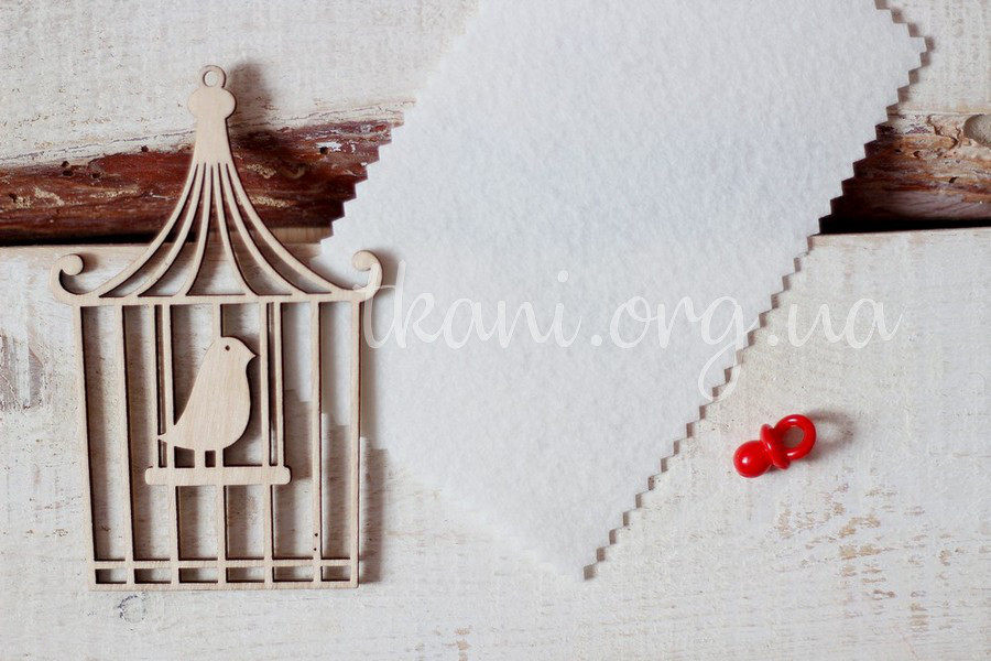 Фетр корейський жорсткий 1,2 мм для рукоділля і творчості 40*30см, 904, молочний, фото 1