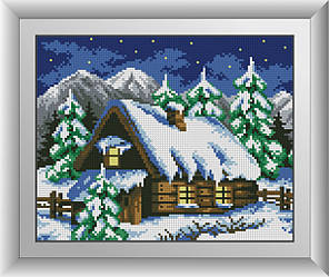 Алмазний живопис набір R30х24 см "Зимовий будиночок"