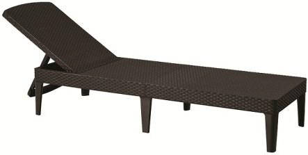 Шезлонг пластиковий Keter Jaipur Sun lounger, віскі коричневий, фото 1
