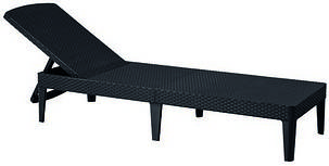 Шезлонг пластиковий Keter Jaipur Sun lounger, сірий, фото 1