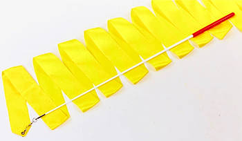 Стрічка для художньої гімнастики 6м (різні кольори) жовта