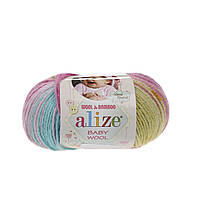 Пряжа для ручного вязания Alize Baby wool batik (Ализе Беби вул батик) 6550