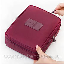 Косметичка/несесер жіноча дорожня Trevel Season Bag Burgundy 22*17*8 см, фото 2