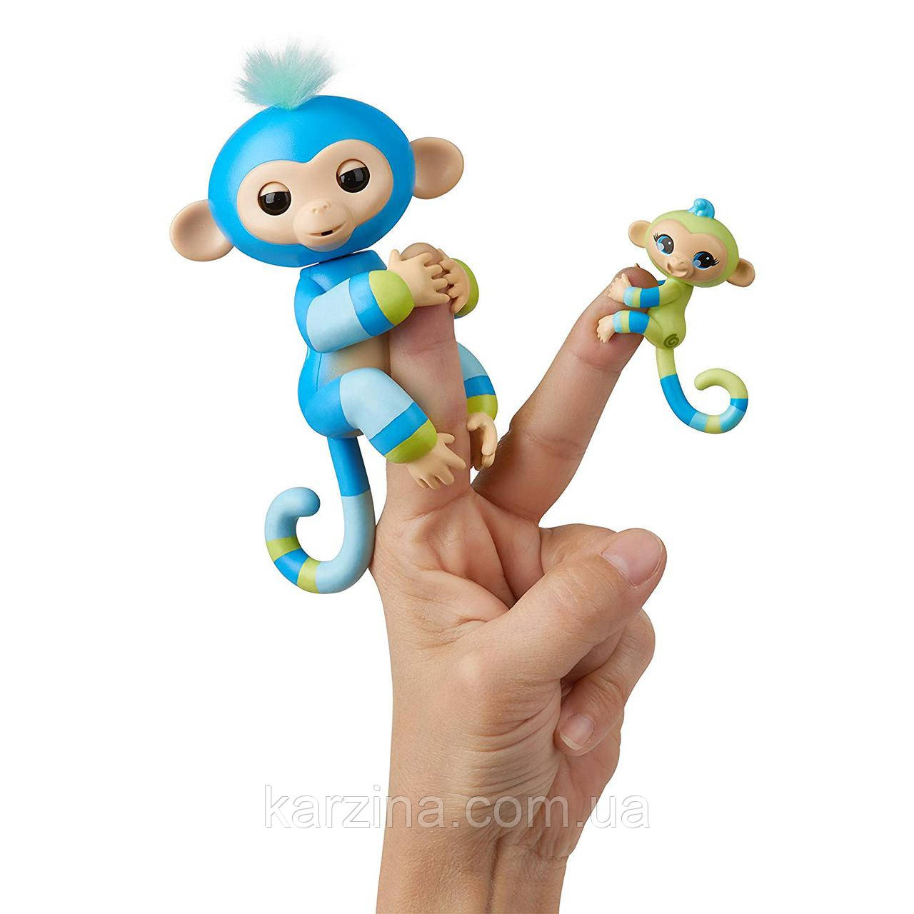 Мавпи Fingerlings з другом 100% Оригінал WowWee Baby Monkey & Mini Bffs Billie&Aiden Біллі та Айден