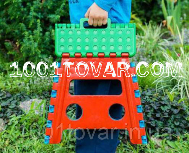 Складаний табурет пластиковий середній, 32х29х23 см., фото 1