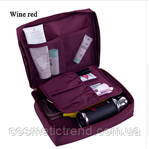 Косметичка/несесер жіноча дорожня Trevel Season Bag Burgundy 22*17*8 см, фото 4
