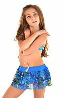 Детская юбка Amarea 17905 122 Голубой