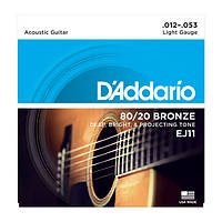 Струни для акустичної гітари DADDARIO EJ-11 (12-53)