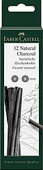 Вугілля натуральне Faber-Castell Pitt natural charcoal stick, товщина 5-8 мм (12 паличок), 129298