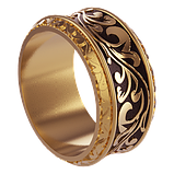 Жіноче кільце срібне З Вензелями, фото 2