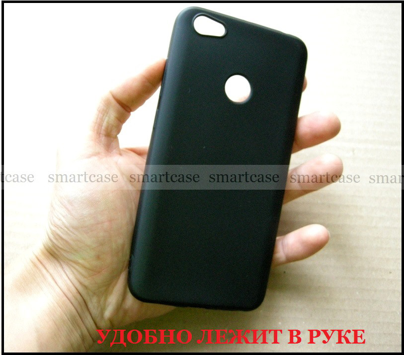 Черный Soft Tpu чехол бампер для Xiaomi Redmi Note 5a Prime (Y1), не скользкий - фото 2 - id-p740060387