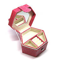 Скринька шестигранна для прикрас рожева