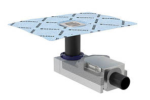 Трап для душу Geberit з гратами 8х8 см, висота від підлоги 90 мм, d50 мм