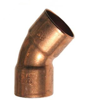 Коліно мідне Sanha 45° 5041/64 мм (2 муфти)