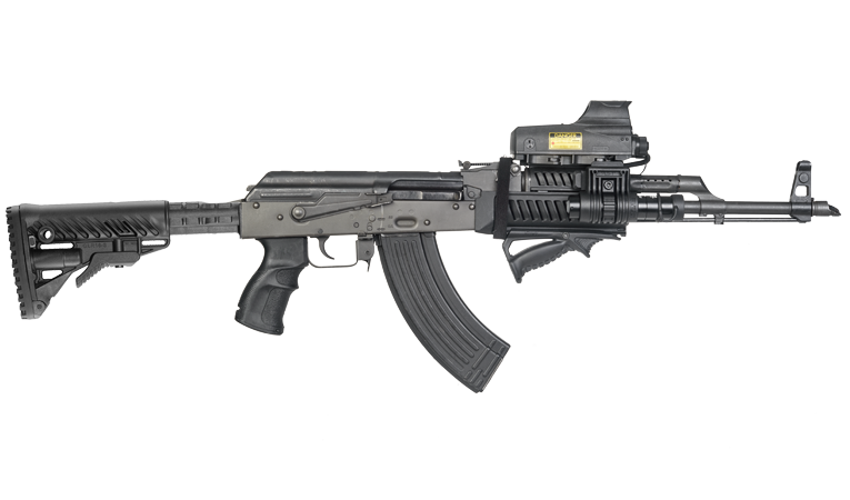 RBTK47FK+GLR16 Чорний приклад телескопічний FAB для AK 47,полімер