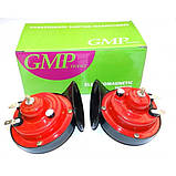 Сигнал звуковий 12v Равлик 85mm 2 контакти GMP 60-BO, фото 2