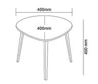 Столик приставний (табурет) 40 см білий hotdeal, фото 3