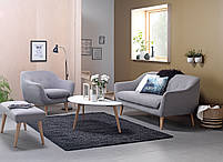 Столик журнальний овальний білий 85 см hotdeal, фото 4