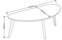 Столик журнальний овальний білий 85 см hotdeal, фото 3