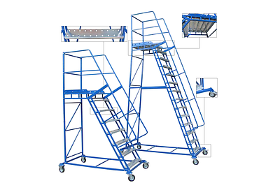Сходи пересувні, висота робочого майданчика 2250 мм