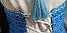 Український костюм (сукня + спідниця) "Подовжачка" для дівчаток 110-164/синьо-білий, фото 4