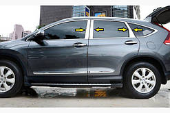 Хром молдинг дверних стійок Honda CRV 2012-2016 (Хонда)