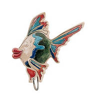 Порцеляновий гачок для рушника Риба