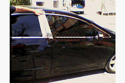  Хром молдинг дверних стійок Honda Civic Sedan VIII 2006-2011    (Хонда Сивік)