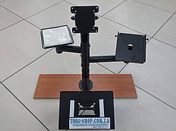 Стійка з верхнім кріпленням дисплея і держателем принтера, монетниці і клавіатури