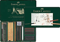 Специальный художественный набор Faber-Castell PITT Monochrome Set, 33 предмета в мет. коробке, 112977